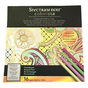 Spectrum Noir Colorista Floral Bouquet Foil Premium Pencil Coloring Pad
